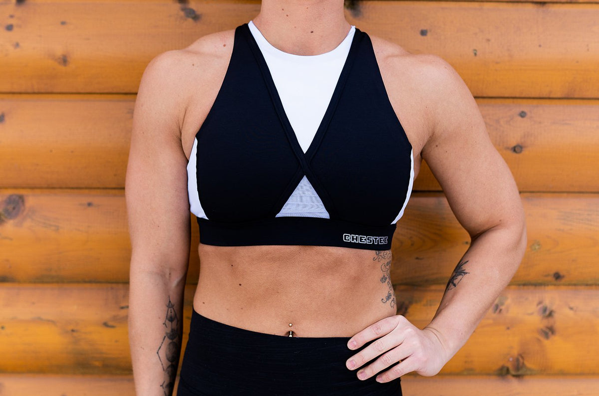 Chestee The T - Heathered Grey Sports Bra – KITBOX