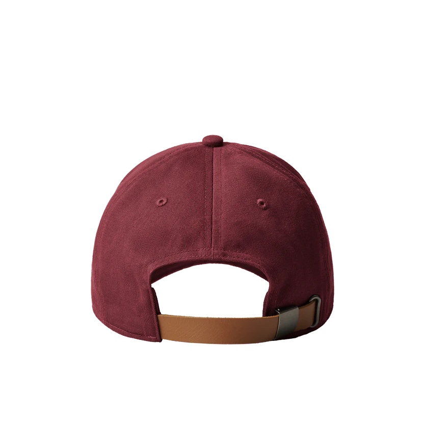 Yeti Leather Logo Baseball Hat Harvest Red