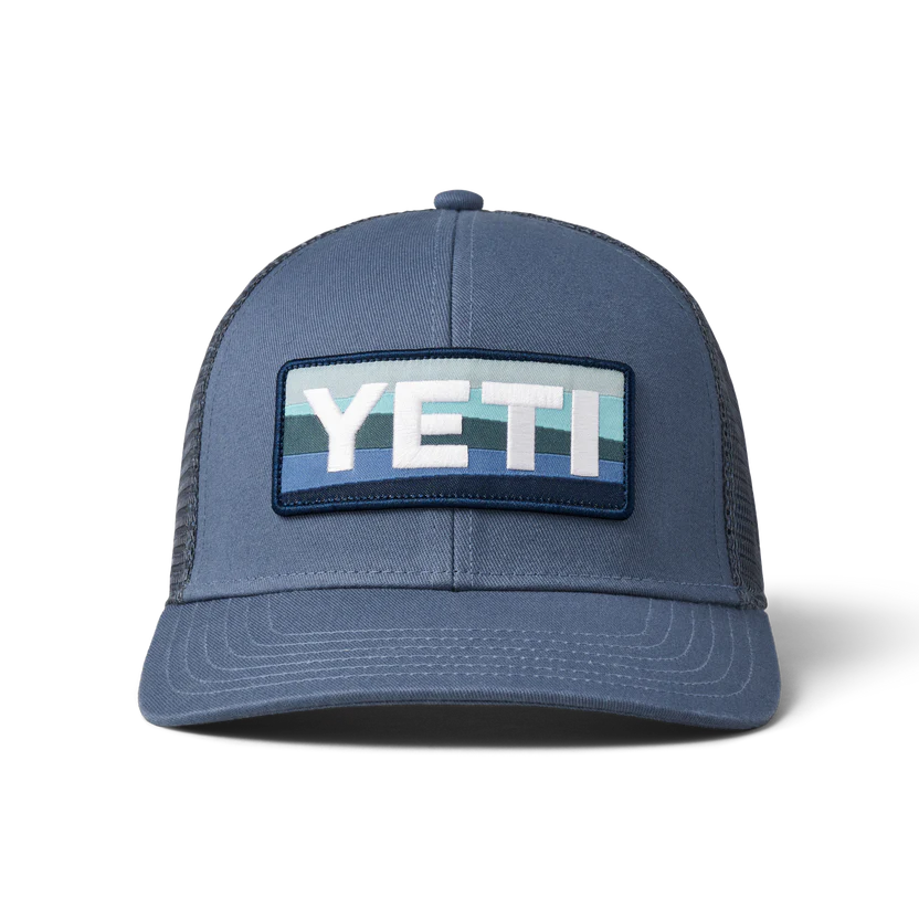 Yeti Sunrise Badge Trucker Hat Deep Blue