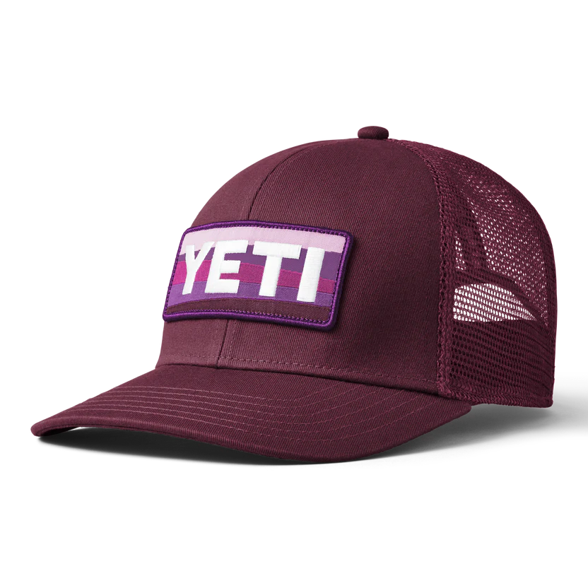 Yeti Sunrise Badge Trucker Hat Plum