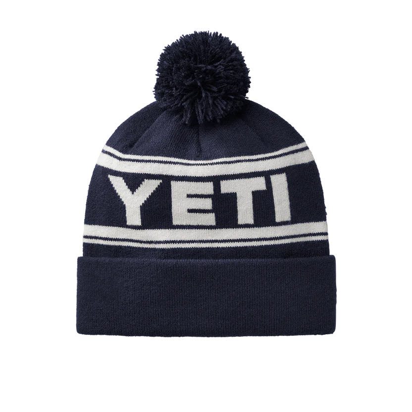 Yeti Retro Knit Beanie Hat Navy / White