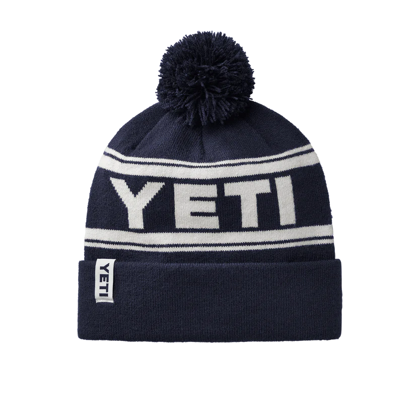 Yeti Retro Knit Beanie Hat Navy / White