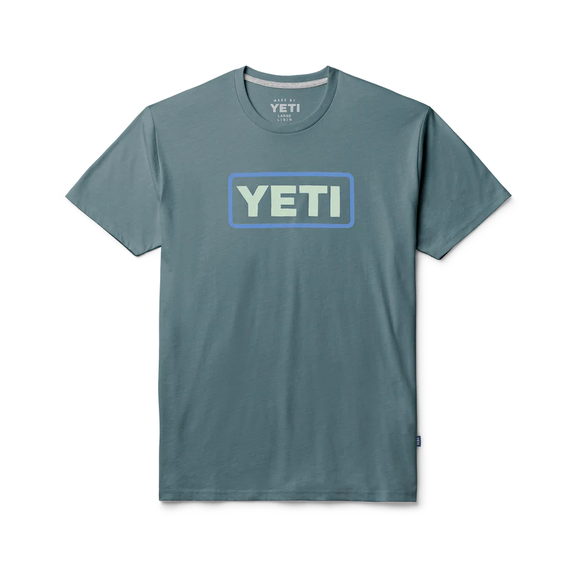 Yeti Logo Badge Premium Shirt Sleeve T-Shirt Indigo