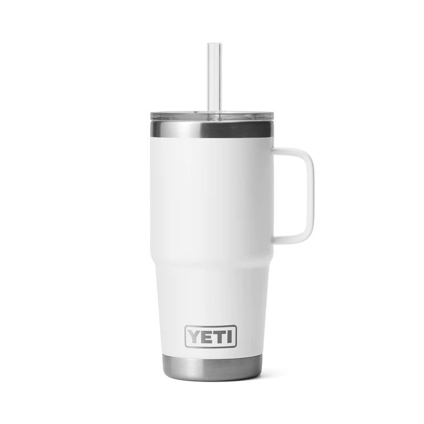 Yeti Rambler 25 Oz Straw Mug White