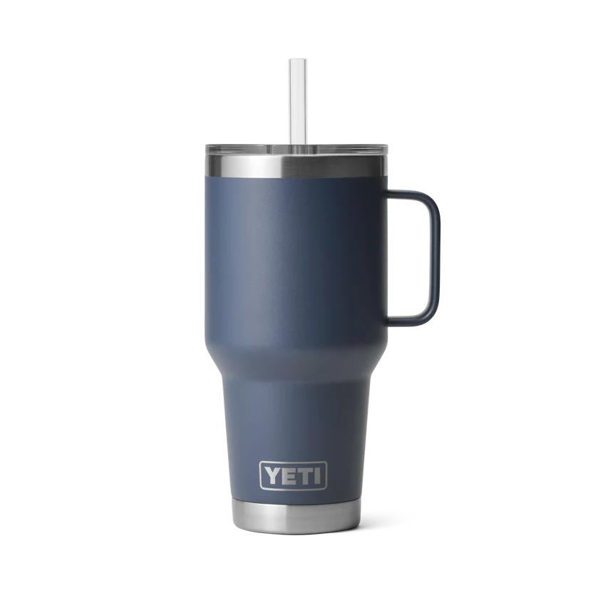 Rambler 35 Oz Straw Mug Navy