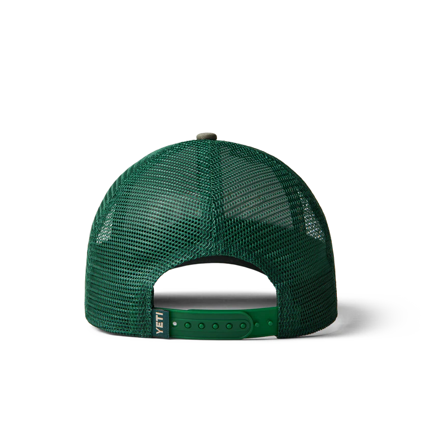 Yeti Camo Logo Badge Trucker Hat Olive – KITBOX