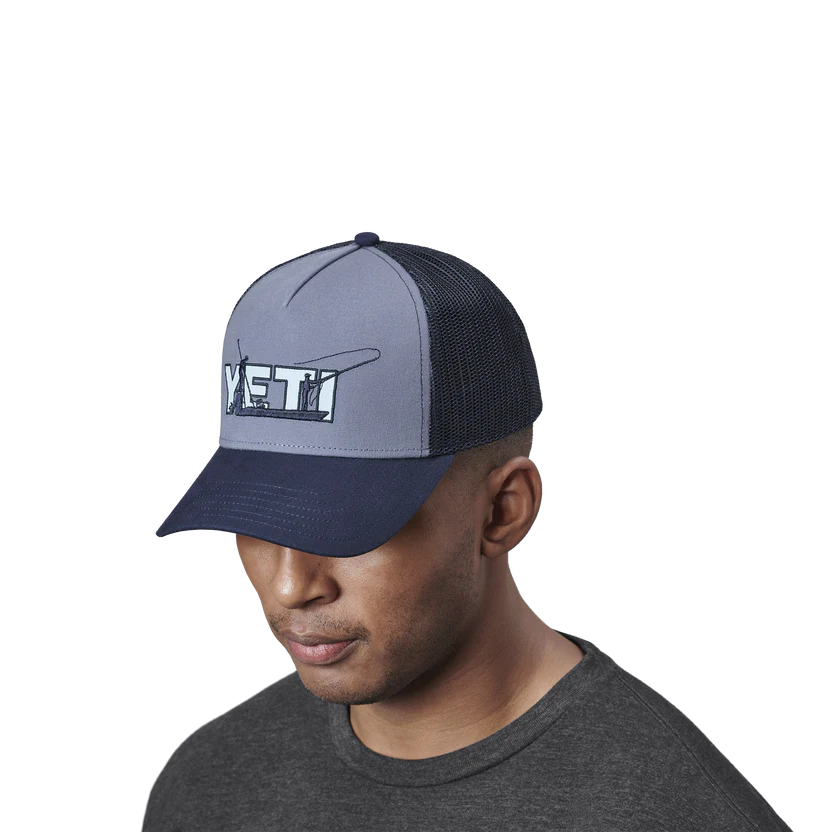 Yeti Skiff Trucker Hat Dark Blue KITBOX