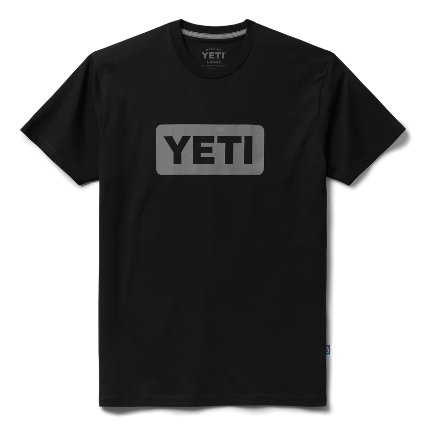 Yeti Logo Badge Premium Shirt Sleeve T-Shirt Black / Grey