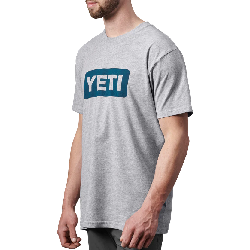 Logo Badge Premium Short Sleeve T Shirt Heather Grey