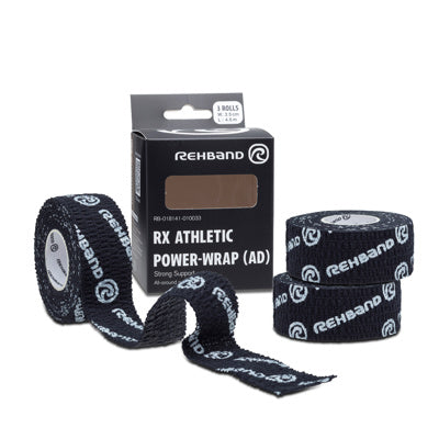 Rehband RX Athletic Power Wrap 25mm Black 3 Pack