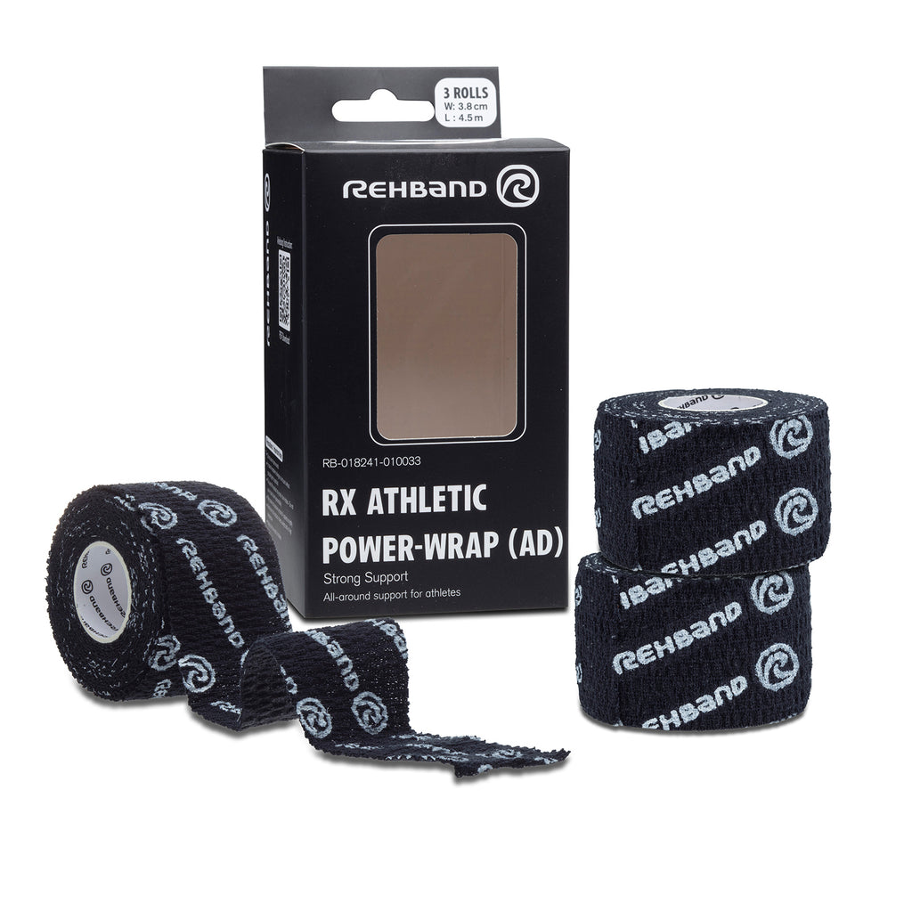 Rehband RX Athletic Power Wrap 38mm Black 3 Pack