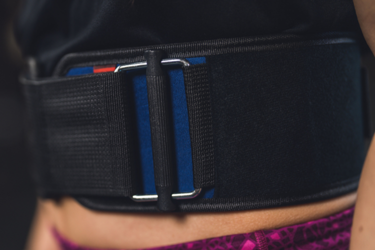 Navy Velcro Patch Straight Weightlifting Belt - 2POOD