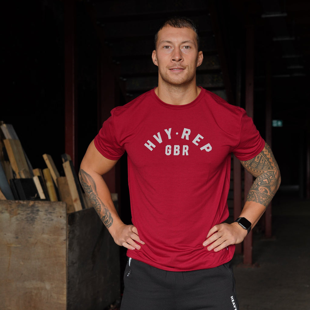 Heavy Rep Gear HVY REP GBR T-Shirt in Bali Red