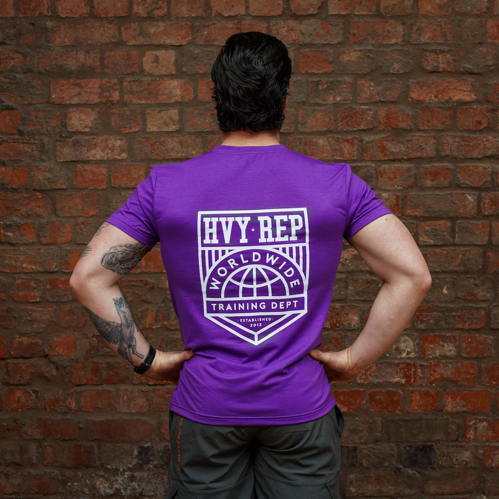 Heavy Rep Gear Worldwide T-Shirt in Violet