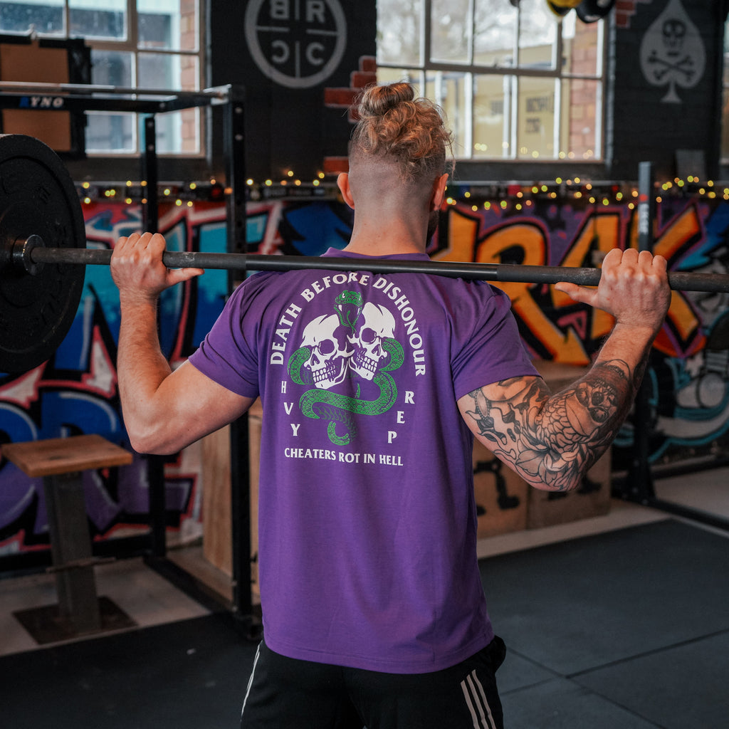 Heavy Rep Gear Death Before Dishonour T-Shirt in Violet