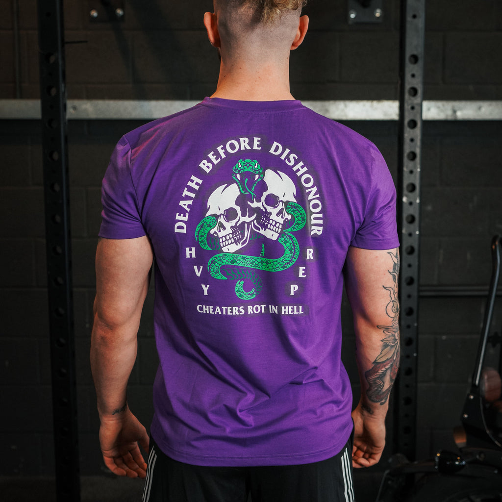 Heavy Rep Gear Death Before Dishonour T-Shirt in Violet