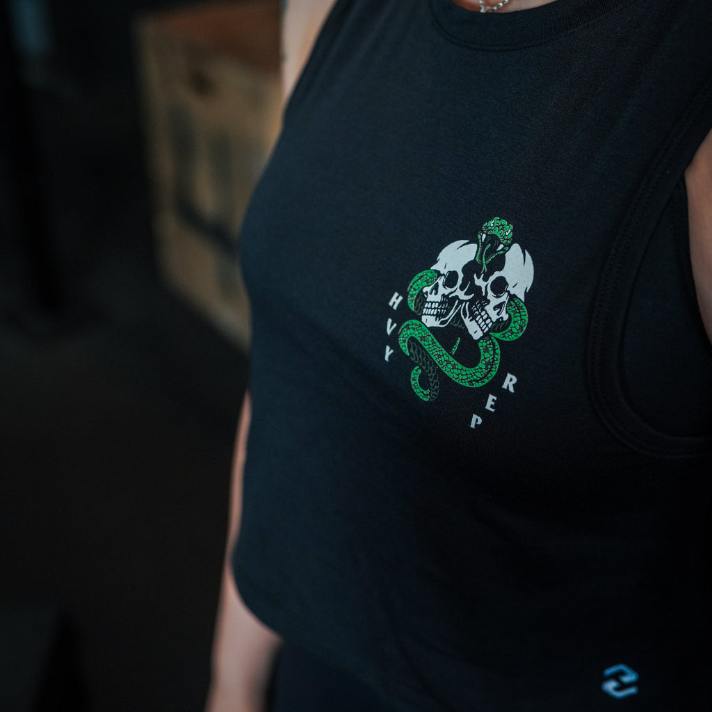 Heavy Rep Gear Death Before Dishonour Crop Muscle Tank in Black