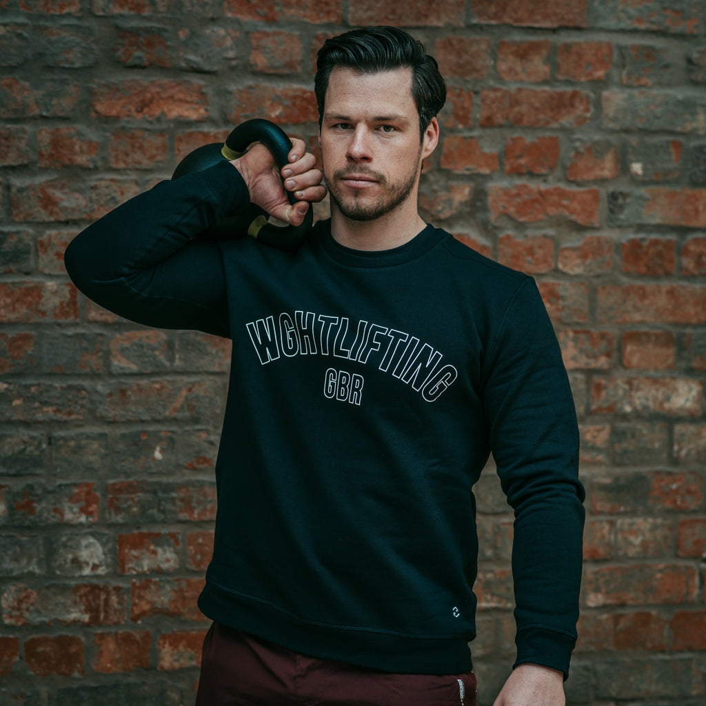 Heavy Rep Gear Wghtlifting Crew Sweatshirt in Black
