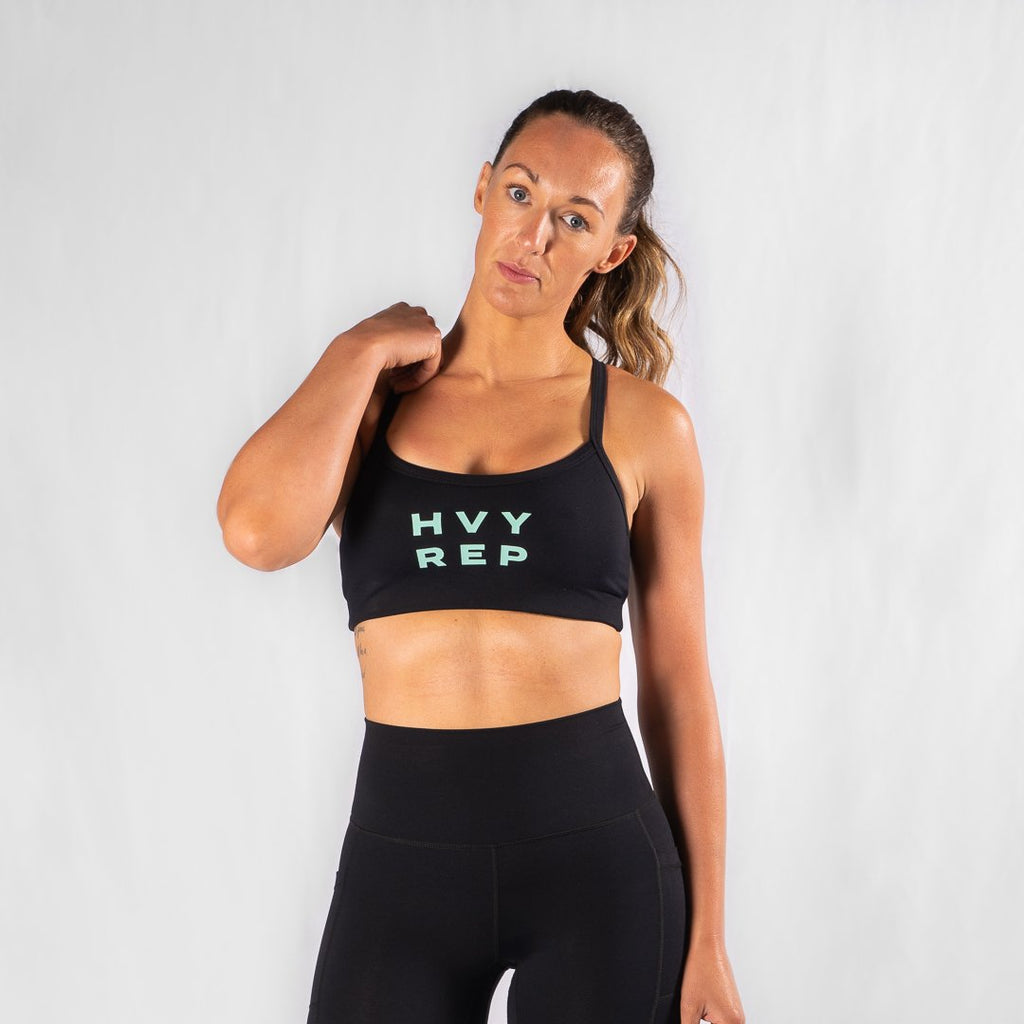 Heavy Rep Gear Energy HVY REP Black / Neo Mint Sports Bra