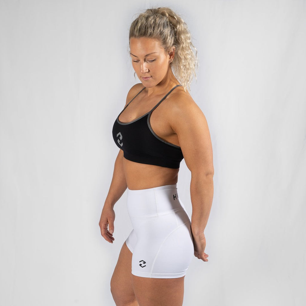 Heavy Rep Gear Free Flow Icon Black / Grey Sports Bra