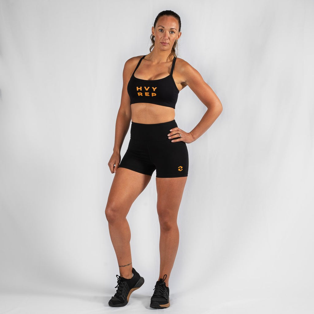 Heavy Rep Gear Energy HVY REP Black / Mustard Sports Bra