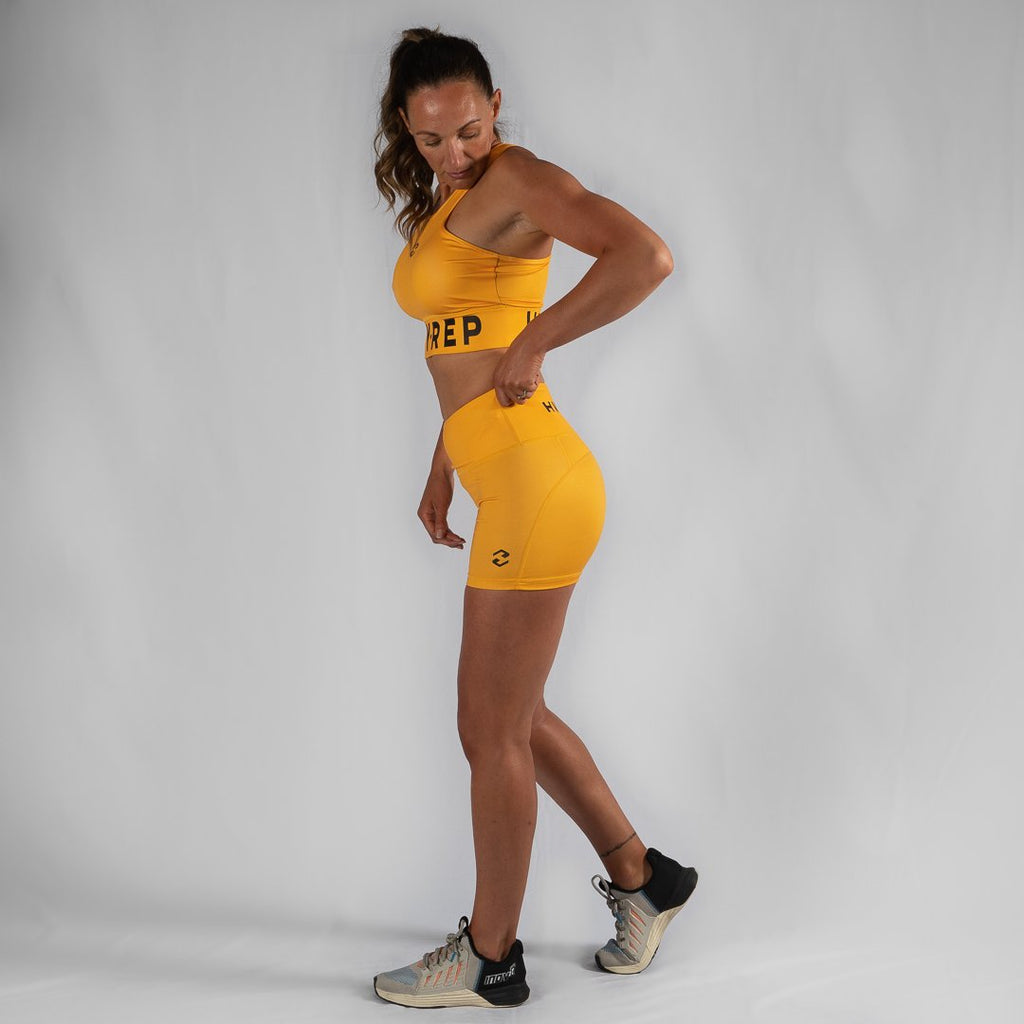 Heavy Rep Gear Perfect Fit HVY REP Mustard / Black Booty Shorts