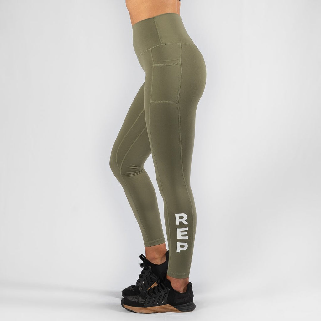 Heavy Rep Gear Nuluxe HVY REP Artillery Green / White Leggings
