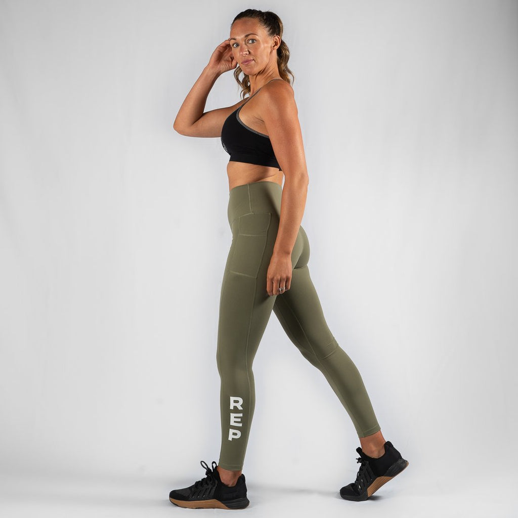 Heavy Rep Gear Nuluxe HVY REP Artillery Green / White Leggings