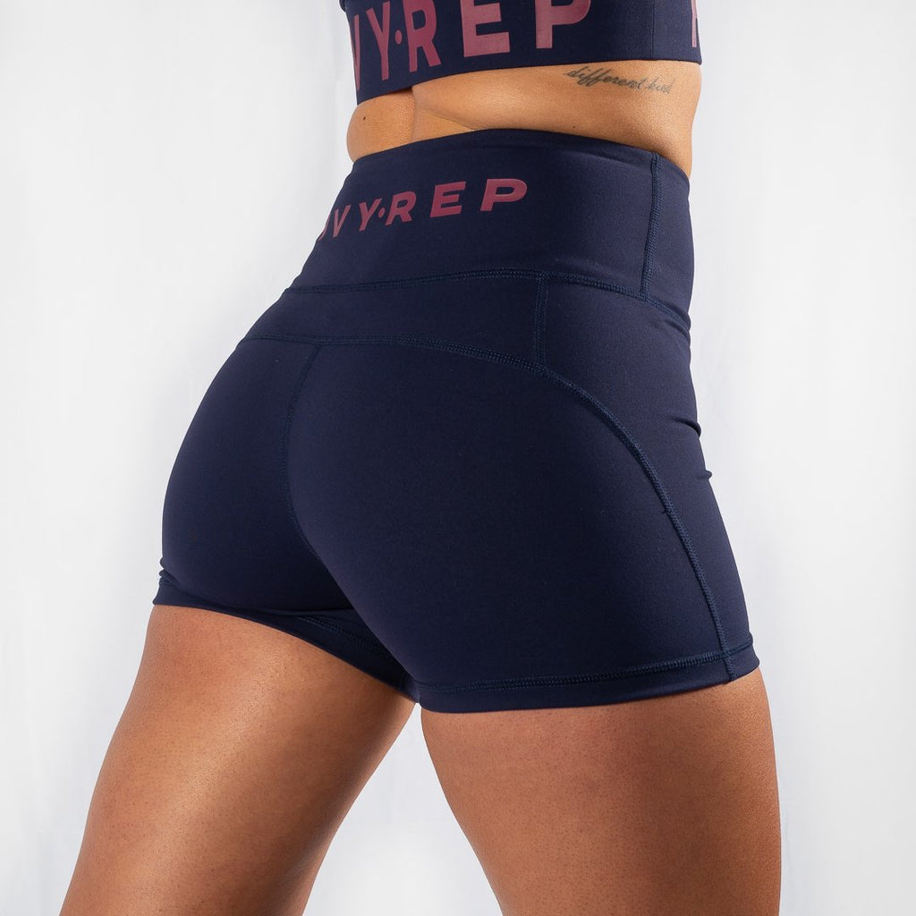 Heavy Rep Gear Perfect Fit HVY REP Navy / Kiss Pink Booty Shorts