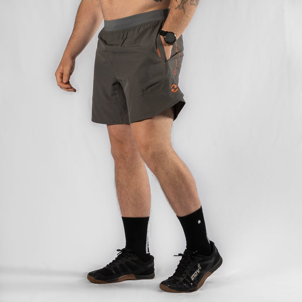 Heavy Rep Gear MotionForce 3.0 Charcoal / Orange 8" Training Shorts