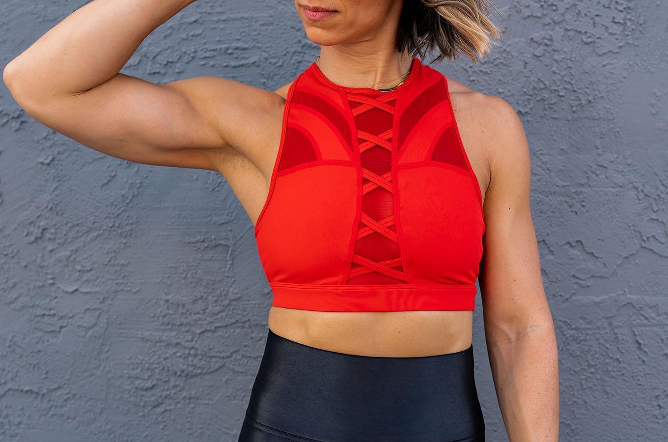 Erika Cherry Red Sports Bra