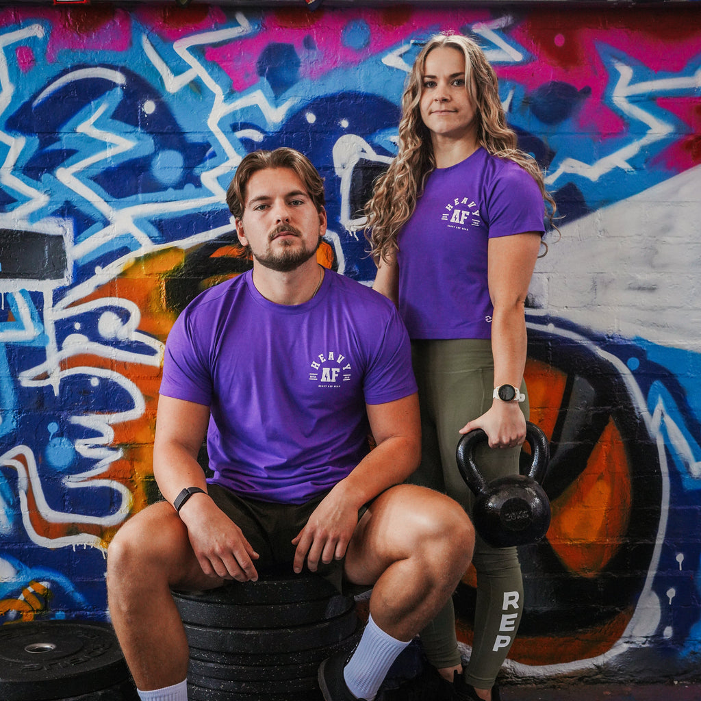 Heavy Rep Gear Heavy AF Boxy T-Shirt in Violet