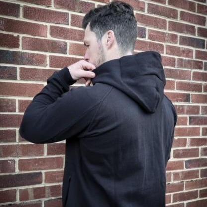 Heavy Rep Gear Flag Embossed Performance Hoodie in Black