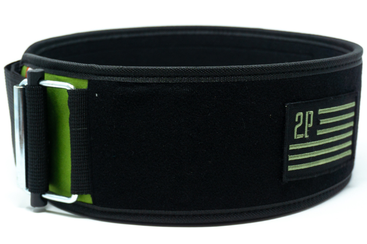 Green Velcro Patch 4" Weightlifting Belt - 2POOD